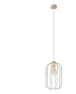 Svietidlá  Luster na lanku DESTELLO 1xE27/15W/230V priemer 21 cm béžový LM-1.324/A/BEŻ