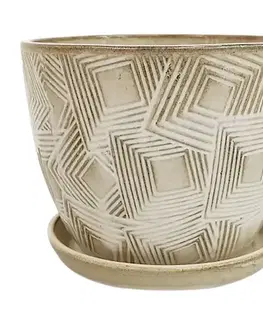 Záhrada Kvetináč R991-5.5SC-HZY 14x14x11,5 cm béžová