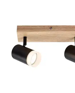 Svietidlá Rabalux 73122 - Stropné bodové svietidlo TORAS 2xGU10/5W/230V dub 73122