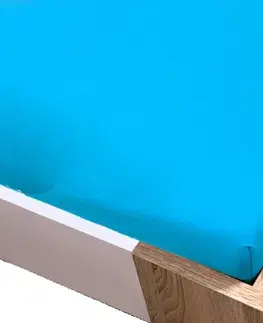 Plachty Posteľná plachta jersey tyrkysová TiaHome - 200x220cm