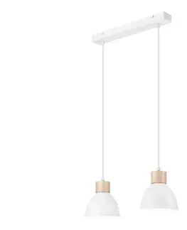 Svietidlá  Luster na lanku NICO 2xE27/60W/230V biela LM-2.143 white