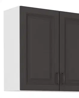 Kuchynské skrinky visiace Kuchynská skrinka STILO grafit mat/biely 80g-72 2f