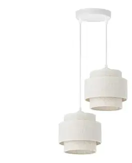 Svietidlá  Luster na kábli BOHO 2xE27/60W/230V biela H0185