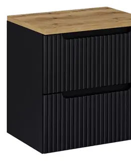 Skrinky do kúpeľne ArtCom Kúpeľňová skrinka s doskou NOVA Black D60/1 | 60 cm