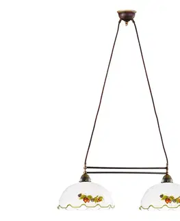 Svietidlá Kolarz 731.82.114 - Závesný luster NONNA na lanku 2xE27/75W/230V víno/jahody 731.82.114