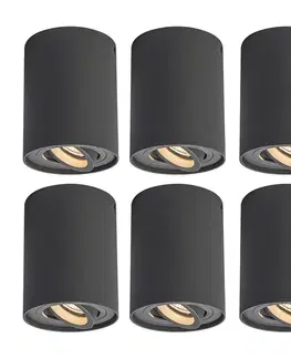 Bodove svetla Sada 6 inteligentných tmavosivých bodových svetiel vrátane WiFi GU10 - Rondoo up