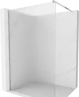 Sprchové dvere MEXEN/S - Kioto Sprchová zástena WALK-IN 70 x 200, prúžky 8 mm, chróm 800-070-101-01-09