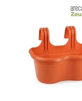 Kvetináče a truhlíky Kinekus Kvetináč na balkón dvojkomorový, plastový, terakota, ZEUS