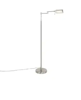 Stojace lampy Dizajnová stojaca lampa oceľ vrátane LED s dotykovým stmievačom - Notia