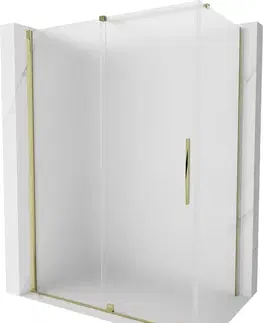 Sprchovacie kúty MEXEN/S - Velár sprchovací kút, posuvné dvere 140 x 70, dekor, zlato 871-140-070-31-50