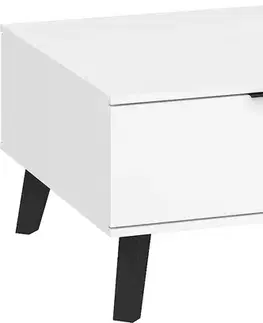Konferenčné stolíky MEBLOCROSS Sven SVN-06 konferenčný stolík biela / biely lesk