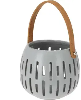 Vianočné dekorácie Dekoračný lampáš Cool grey, 14,5 x 12 cm