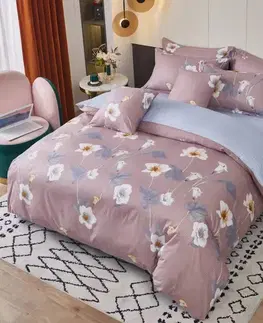 Obliečky 3 dielne obliečky Krepové polycotton Nela staroružová 200x140cm+90x70cm TiaHome