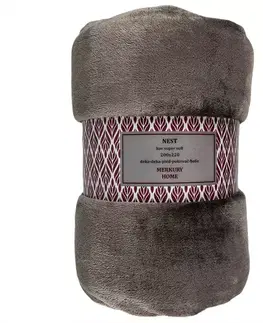 Ozdobné prikrývky Deka Nest Super Soft hnedá 200x220 Merkury Home