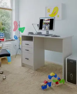 Písacie a pracovné stoly KONDELA Samson New pc stolík kašmír