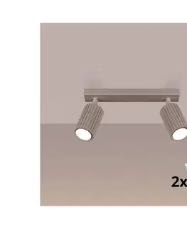 Svietidlá BRILAGI - LED bodové svietidlo CRESTO 2xGU10/10W/230V šedohnedé BR.1763