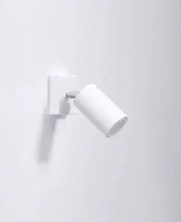 Lampy do obývačky Nástenné svietidlo Oregon biely s vypínačom A-1024