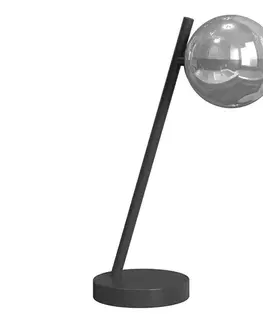 Lampy ONLI - Stolná lampa PALOMA 1xG9/10W/230V 38,5 cm čierna/dymová 5084/LN