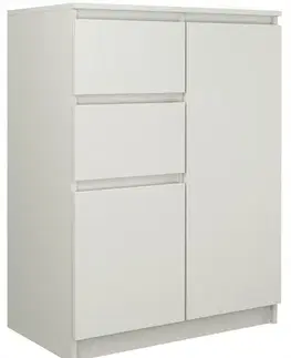 Komody a skrinky Moderná komoda 2D2S, biela