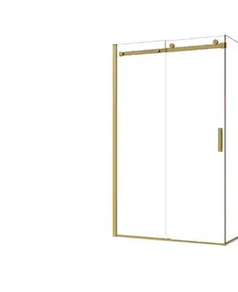 Sprchovacie kúty HOPA - Pevná bočná stena PANEL BELVER GOLD NEW - Farba rámu - Zlatá, Pevná stena - 100 Smer zatvárania - Univerzálne Ľavé / Pravé, Výplň - Číre bezpečnostné sklo - 8 mm BCBELV100PSBGCN