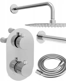 Vaňové panely MEXEN/S - Kai DR70 podomietkový vaňový SET s výtokovou hubicou + slim sprcha 30, chróm 77602DR70301-00