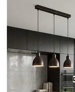 Svietidlá BRILAGI - LED závesné svietidlo RIDDY na lanku 3xE27/60W/230V medená/patina 8590828039211