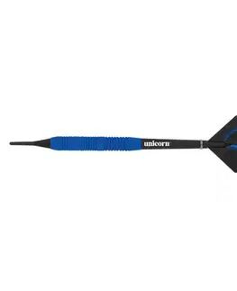 Šípky Unicorn Core Plus Rubberised Brass Blue 3ks 16 g