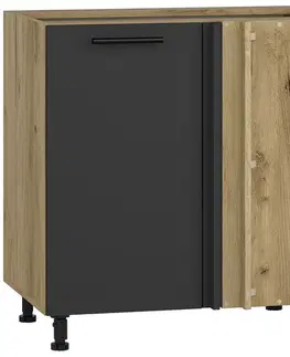 Kuchynské dolné skrinky HALMAR Vento DN-100/82 dolná rohová kuchynská skrinka dub craft / antracit