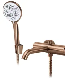 Kúpeľňové batérie REA - Vaňová nástenná batéria Ontario Side Brush Copper REA-B6543