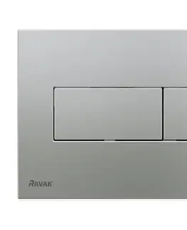 Svietidlá Ravak X01456 - Splachovacie tlačidlo UNI 24,7x16,5 cm matný chróm X01456