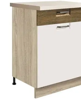 Kuchynské skrinky stojace Skrinka do kuchyne Favorit 5d Sonoma/White+Ribbeck