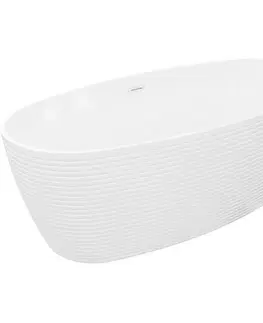 Vane MEXEN/S - Lira voľne stojaca vaňa vzor 170 x 80, biela, sifón a prepad biela 52831708000-20