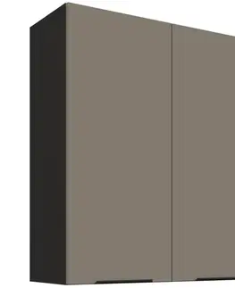 Kuchynské skrinky visiace Kuchynská skrinka Aria-TA/BL anti fingerprint 80G-90 2F