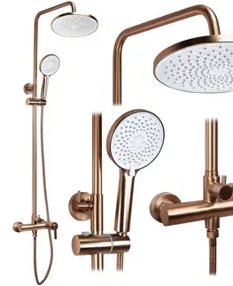 Kúpeľňové batérie REA REA - Sprchový set Ontario Brush Copper REA-P9496