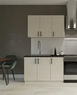 Kuchynské linky SILVER jednoduchá kuchynská linka 200 cm, kašmír