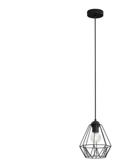 Svietidlá  Luster na lanku BERGEN 1xE27/60W/230V čierna 0604