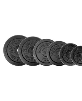 Závažia k činkám Sada 2x7ks liatinových kotúčov inSPORTline Castblack 2x 0,5-20 kg 30 mm