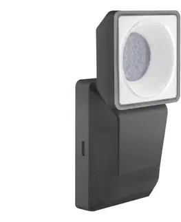 Svietidlá Ledvance -LED Vonkajšie nástenné svietidlo so senzorom SPOT LED/8W/230V IP55 čierna 4058075228887