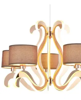 Svietidlá Luster 5xE14 + LED 43W medený Ambrosia