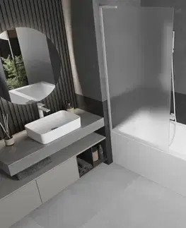 Sprchové dvere MEXEN/S - Next L vaňová zástena FIX 90 x 150, dekor, biela 895-090-000-03-30-20