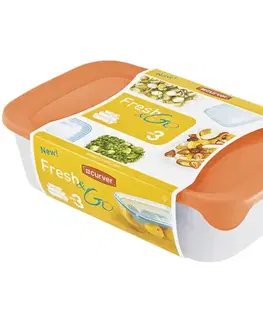 Dekorácie a bytové doplnky Sada 3 obdĺžnikových košov Fresh&Go 249417 rôzne farby