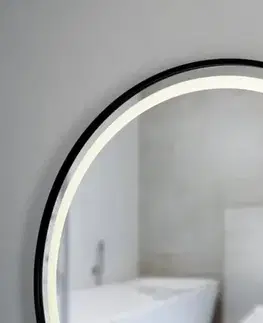 Kúpeľňový nábytok Zrkadlo so senzorom SAT 70x70 cm čierna SATZKULED70CE SATZKULED70CE
