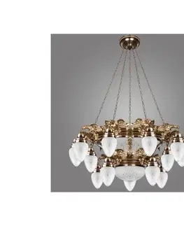 Svietidlá Kemar OW150/P - Luster OURO EAGLE 15xE27/60W + 6xE27/100W/230V OW150/P