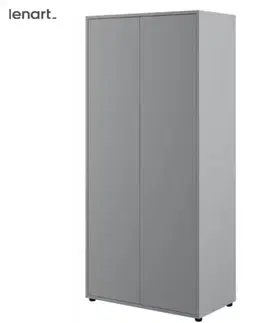 Šatníkové skrine Dig-net nábytok Šatníková skriňa Lenart BED CONCEPT BC-20 | sivá