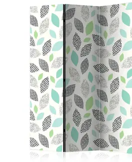 Paravány Paraván Patterned Leaves Dekorhome