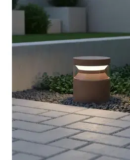 Záhradné lampy Ideal Lux - LED Vonkajšia lampa BOEING LED/14W/230V 15 cm IP65 hnedá 346663