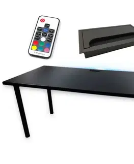 Kancelárske stoly Písací Stôl Top Čierna 136x66x2,8 Model 2