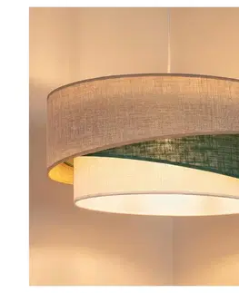 Svietidlá BRILAGI - Závesný luster na lanku ARROW 1xE27/60W/230V pr. 45 cm béžová/zelená/biela 8590828052883