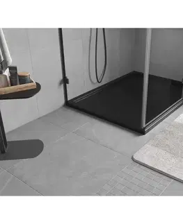 Vane MEXEN - Flow sprchová vanička obdĺžniková slim 85 x 100, čierna mat 46R708510