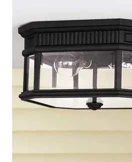 Záhradné lampy Elstead Feiss FE-COTSLN-F-BK-Vonkajšie stropné svietidlo COTSWOLD LANE 2xE27/60W/230V IP44 FE-COTSLN-F-BK